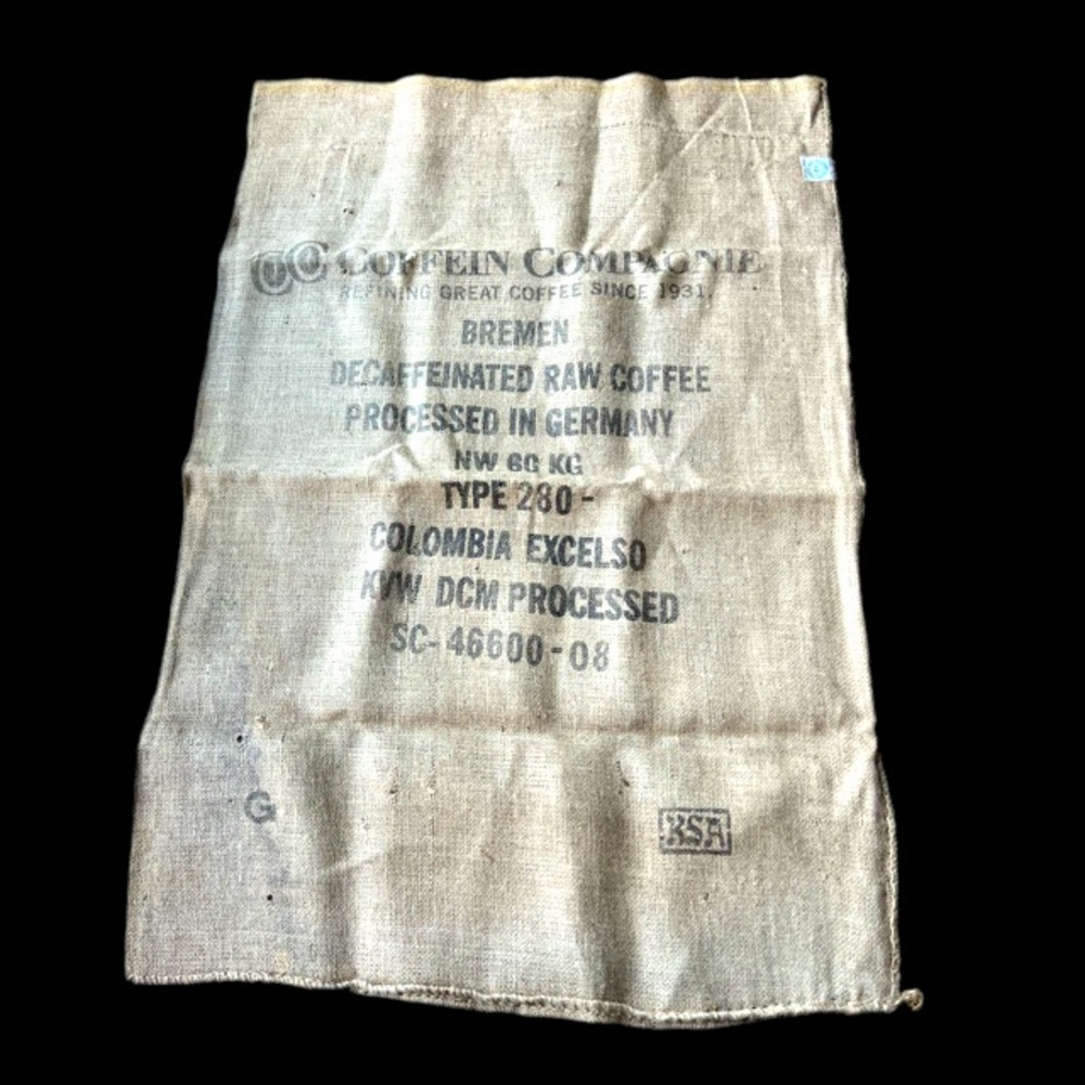 Large Burlap Sack Coffee Sack Original Condition